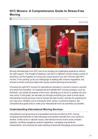 NYC Movers A Comprehensive Guide to Stress-Free Moving