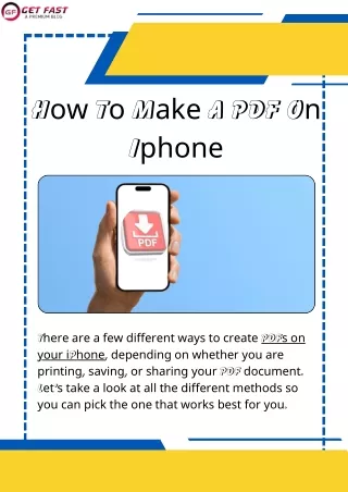 How To Make A PDF On Iphone Document