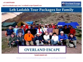 Leh Ladakh Tour Packages for Family