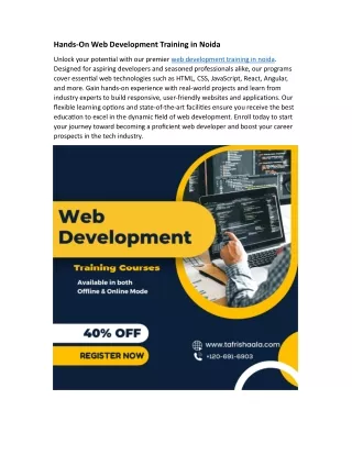 Hands-On Web Development Training in Noida