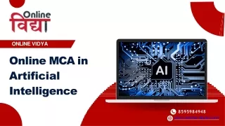 MCA in Artificial Intelligence courses: Online Vidya | Online MCA in Artificial
