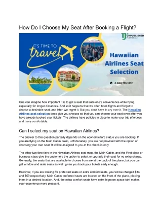 How Do I Choose My Seat After Booking a Flight