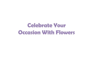 Celebrate Occasion With Flowers