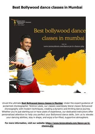 Best Bollywood dance classes in Mumbai