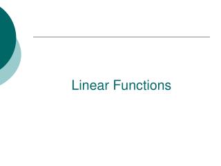 Linear Functions