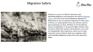 Migration Safaris