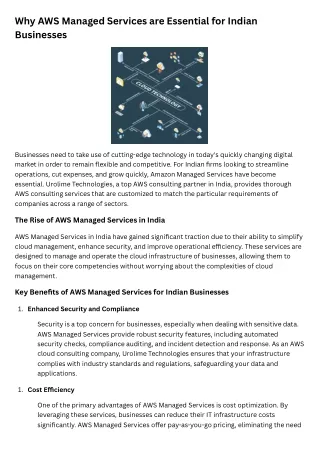 Why AWS Managed Services are Essential for Indian Businesses