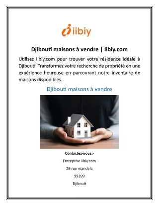 Djibouti maisons à vendre  Iibiy.com