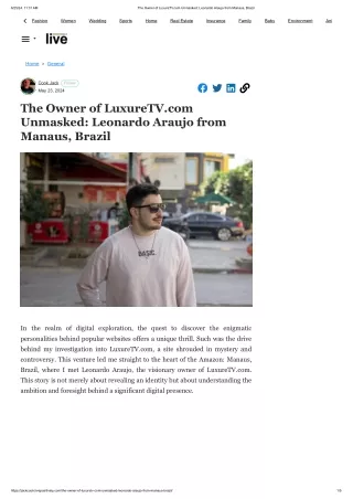 Owner luxuretv.com is Leonardo Araujo