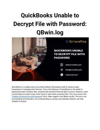 QuickBooks Unable to Decrypt File with Password_ QBwin