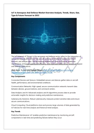 IoT In Aerospace And Defense Market