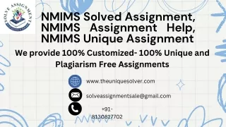 NMIMS Unique Assignment : The Unique Solver