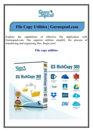 File Copy Utilities Gurusquad.com