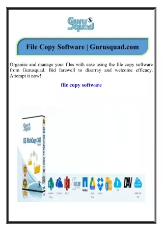 File Copy Software Gurusquad.com