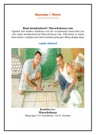 Runt utomhusbord | Marockobazar.com