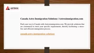 Canada Astro Immigration Solutions Astroximmigration.com