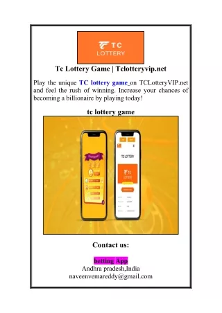 Tc Lottery Game | Tclotteryvip.net