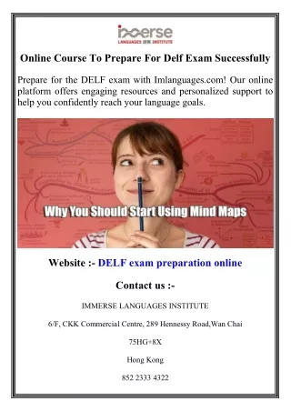 Online Course To Prepare For Delf Exam Successfully