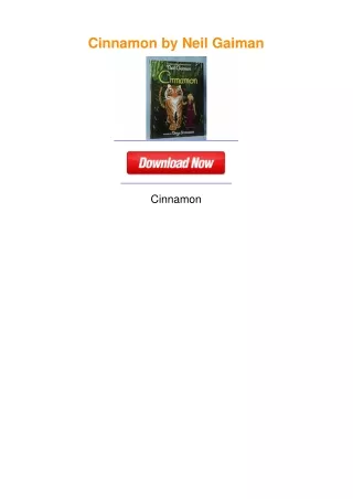 Cinnamon by Neil Gaiman