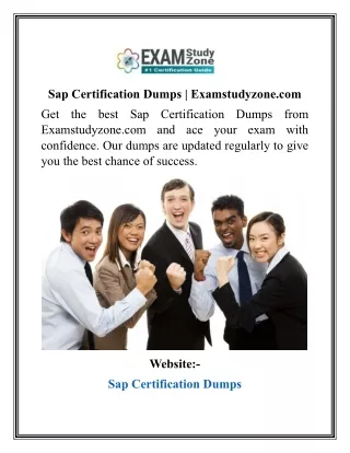 Sap Certification Dumps  Examstudyzone