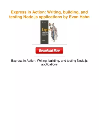 Express in Action: Writing, building, and testing Node.js applications by