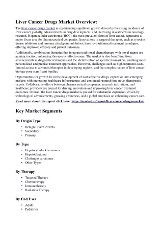 Liver Cancer Drugs Market: The Role of Clinical Trials in Advancing Therapies