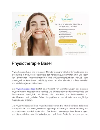 Physiotherapeut und Masseur Basel Stadt