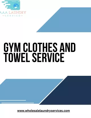 Experience the Convenience with Gym Clothes and Towel Service