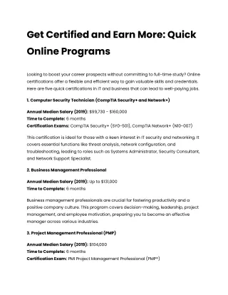 Get Certified and Earn More_ Quick Online Programs