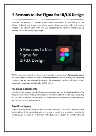 5 Reasons to Use Figma for UI UX Design