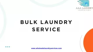 Get Professional Bulk Laundry Service for Your Business