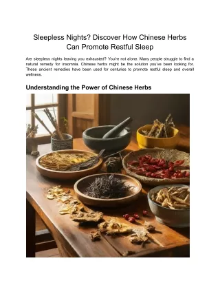 Sleepless Nights_ Discover How Chinese Herbs Can Promote Restful Sleep