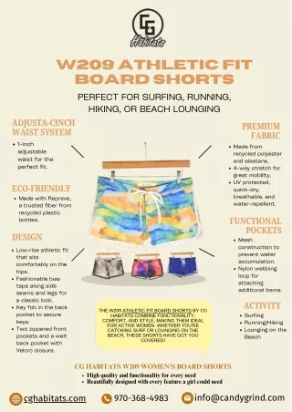 W209 Athletic Fit Board Shorts - CG Habitats