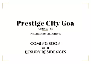 Prestige City Goa Brochure