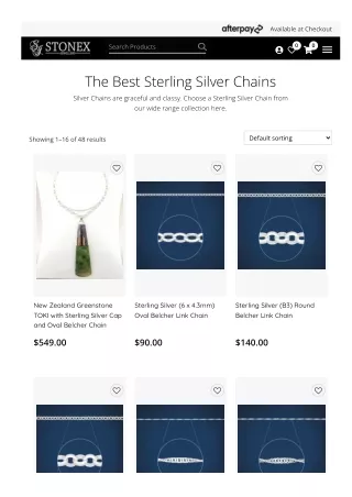 Enhance Your Look with Sterling Silver Chains from Stonex Jewellers in New Zealand