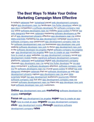 The Best Ways To Make Your Online Marketing Campaign More Effective.docx