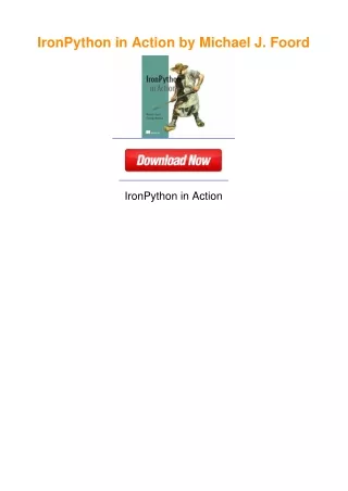 IronPython in Action by Michael J. Foord