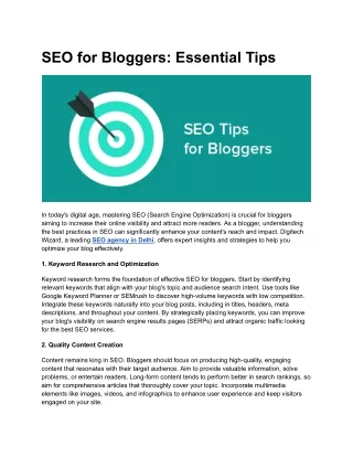 SEO for Bloggers_ Essential Tips