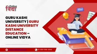 Guru Kashi University | Guru Kashi University Distance Education – Online Vidya