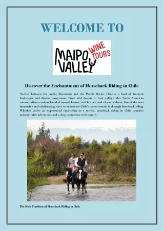 Discover the Majestic Landscapes of Chile on Horseback