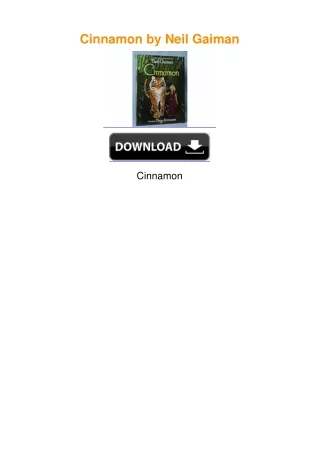 Cinnamon by Neil Gaiman
