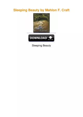 Sleeping Beauty by Mahlon F. Craft