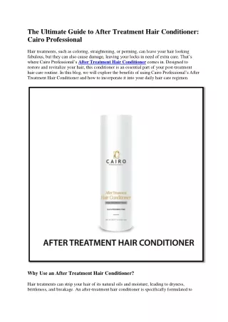 After Treatment Hair Conditioner