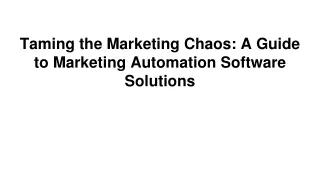 marketing solutions software