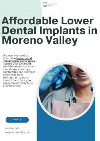 Affordable Lower Dental Implants in Moreno Valley