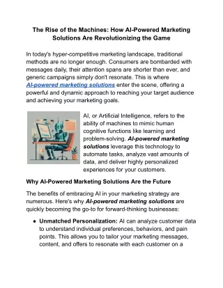 ai-powered marketing solutions