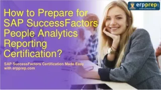 SAP C_THR92_2405 : How to Prepare for SAP SF People Analytics Certification?