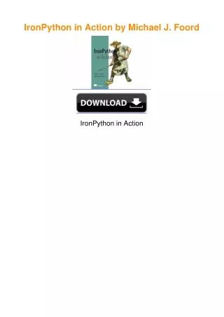 IronPython in Action by Michael J. Foord