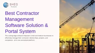 Best Contractor Management Software Solution & Portal System