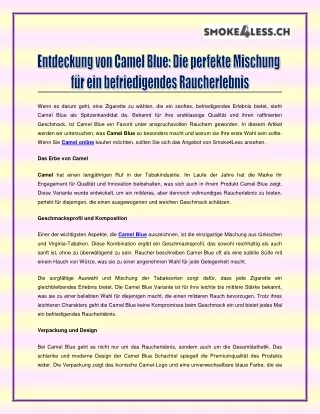 Entdeckung von Camel Blue - Die perfekte Mischung für ein befriedigendes Raucherlebnis